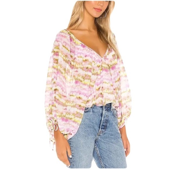 Tularosa Tops - NWT Tularosa Nola Top in Orchid Multi Tie Dye. Size Large